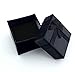 Glitterymall 12pcs Black Color Cube Cardboard Jewelry Bangle Gift Rings Earrings Boxes Cutely Small Gift Box with Satin Ribbons Bownot, White or Black Foam insert