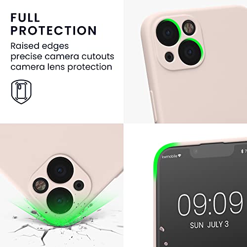 kwmobile Case Compatible with Apple iPhone 13 Case - Protective Slim TPU Cover with Soft Matte Finish - Coconut Swirl