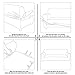 Obstal Stretch Spandex Sofa Cover, 3 Seat Couch Covers for Living Room, Non Slip Sofa Slipcover with Elastic Bottom, Navy Blue Sofa Couch Coverings Furniture Protector for Dogs, Cats, Pets, and Kids