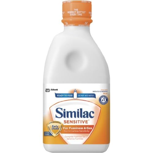 Similac Sensitive Advance Infant Formula with Iron, For Fussiness and Gas, Ready to Feed, 32-Fluid Ounces (Pack... image
