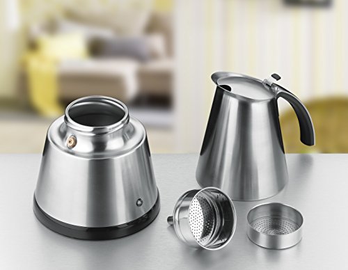 ROMMELSBACHER EKO 364/E Espressokocher elektrisch (2-4 Tassen, 250ml Füllmenge, 2 Edelstahl-Filtereinsätze… – Bild 5