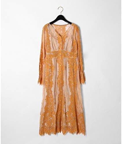 Amazon グレースコンチネンタル Grace Continental コードレースロングワンピース ベージュ 36 ワンピース チュニック 通販