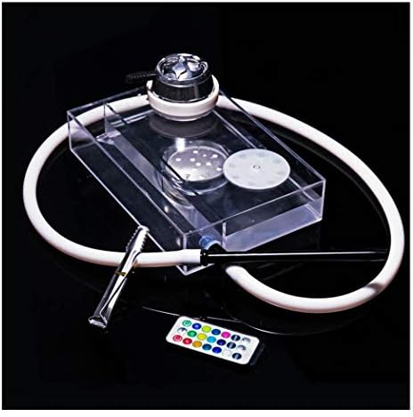 TYX Crossdresser Transparent Acrylic Shisha Smoke Remote Control LED Big Smoke Hookah