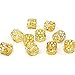 Honbay 20PCS Gold Rhinestone Hair Rings Dreadlocks Beads Braid Hair Cuffs Braiding Hair Jewelry (Triangle Hollow Out)
