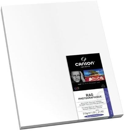 Canson Infinity Rag Photographique 100% Cotton Rag, Ultra Smooth White Matte Inkjet Paper, 310gsm, 24x36", 25 Sheets by Canson Infinity