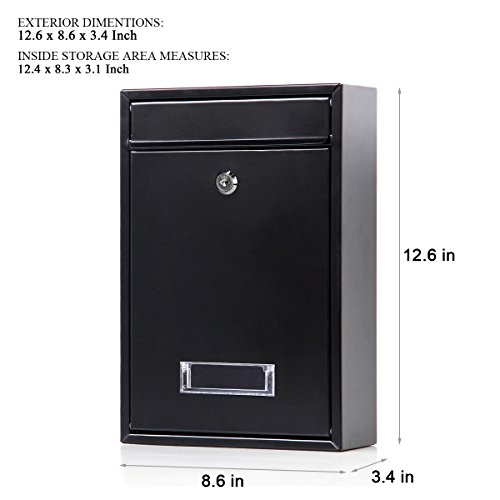 Locking Mailboxes Wall Mounted Vertical Jssmst Key Lock Drop Mail Box