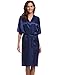 Aibrou Women's Kimono Robe Dressing Gown Long Classic Satin Wedding Nightwear