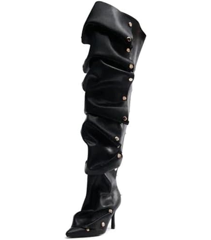 Amazon.com | ZKXYFFS Womens Goth Ankle Booties Chunky High Heel