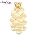 9A 613 Bundles Blonde Body Wave 1 Bundle Brazilian Virgin Human Hair Weaves (24 Inch)