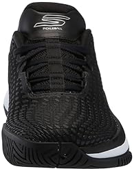 Skechers Women's Viper Court Elite, Black/White, 6