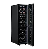 Haier 18-Bottle Dual Zone Curved Door with Smoked Glass Wine Cellar