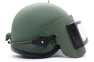 SURRTA Russian Altyn Helmet for FSB MVD Spetsnaz Russian Helmet with Steel Vizor Costume Replica with Dummy Radio SOBR (Grass Green)