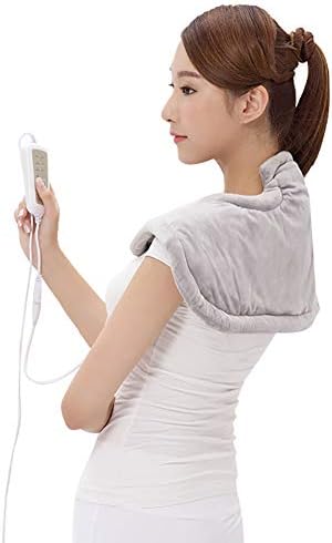 QAZXC Electric Shoulder Heat Pad Therapeutic Soothing Adjustable Heating Wrap for Sport Sorness And Cramps Relief 4 Heating Settings