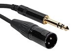 Elite Core SuperFlex Gold SFP-101XMT XLR Male to TRS Patch Cable, 1-Feet