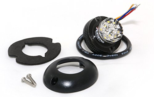 Abrams SAE Class-1 Impact 6 (White/White) 18W - 6 LED Emergency Vehicle Truck LED Hideaway Surface Mount Strobe Warning Light