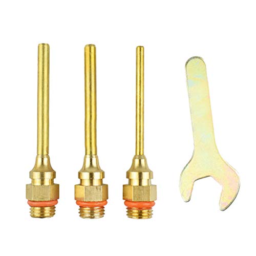 SUPVOX 4 Stück HeiÃklebepistole Klebepistole Düse Sortiment mit Schraubenschlüssel 70 MM (Golden)