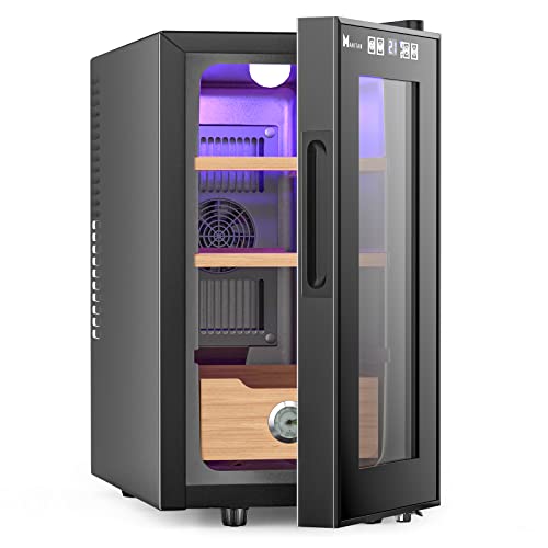 MANITAN Electric Humidor for 100150 Cigars, Adjustable Cooling Temperature, Builtin Hygrometer