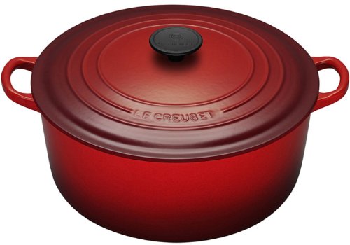 Click Here to See More Images Le Creuset Enameled Cast-Iron 7-1/4-Quart Round French Oven, Cherry Red