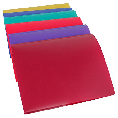 Lightahead Two Pocket Poly File Portfolio Folder with 3 Prongs