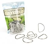 10 - Country Brook Design 2 Inch Nickel Plated Welded Lite D-Rings