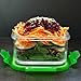 Wean Green Glass Food Storage Containers, Lunch Cube 16 Ounces, Garden Pack (4 Pack)