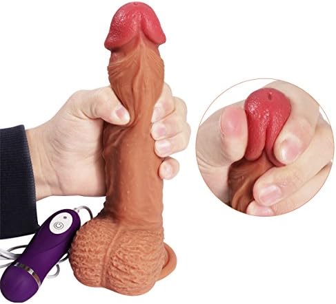 8.43 inch Vibrating Massage with Strong Suction Cup for Hands Free Play - Jemor Vibrating Adult Toys with 10 Powerful Vibrations for Beginner &amp; Advanced, Privacy Package