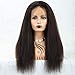 360 Lace Frontal Wigs Italian Yaki Human Hair Wigs for Black Women with Baby Hair 150% Density Pre Plucked Kinky Straight Lace Wigs Natural Color 18inch