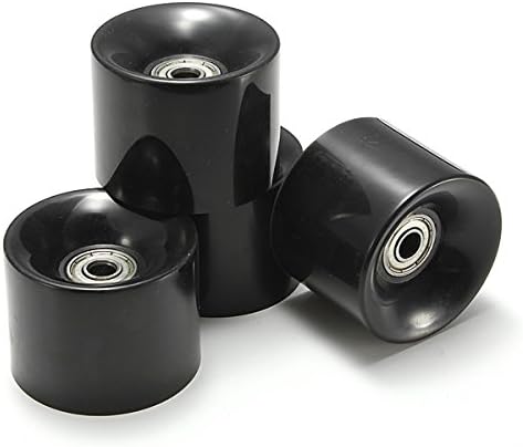 Brand New Black Wheels 4 Piece Set With Built in Abec-7 Bearings For 22" Penny Style Skateboards or Similar Style