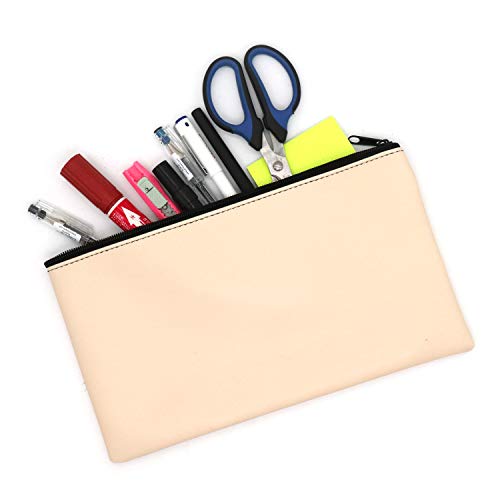 Omitfu 4Pcs Bank Deposit Bags Leatherette Money Pouch Cash Coin Receipt Bag with Zipper 11x6 Inch