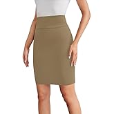 Sweet Hearts Mini Pencil Skirt for Women- Above Knee Silky Basic Bodycon Skirt Made in USA