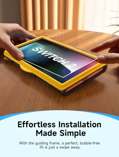 JSAUX 3er-Pack Schutz Glas für Nintendo Switch 2 (2025), Einfache Installation mit Montagerahmen, Ultra HD Displayschutzfolie mit 9H Härte, Kratzfest, Full-Screen Abdeckung, Schutz Zubehör thumbnail 3