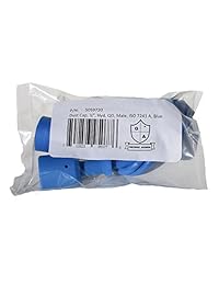Grunge Armor   2 Pack   Tapa de Polvo, se adapta a macho de 1 2" ISO Pioneer estilo hidráulico desconexiones rápidas como 8010 4, 6602 8 10, y otros. Gorra de moldeado en azul con anillo de retención mantiene la tapa adjunta a manguera