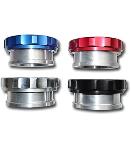 Fuel Cell Cap Aluminum Filler Neck Weld On Bung Screw Cap Small CNC Gas... Weld In Tank Flange - Foto 3