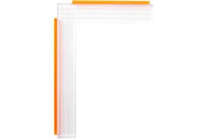 UCEC Paper Positioning Tool (6×8 inch) – Small Gel Plate Printing Placement Tool for Paper Alignment Layering, Acrylic L Square Ruler for Gel Printing Plate, Printmaking and Card Making Supplies