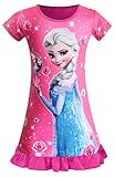 WNQY Toddler Night Gown Little Girls Princess Pajamas Dress (100/2-3Y,Rose 3)