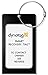 Dynotag® Web Enabled Smart Aluminum Convertible Luggage ID Tag + Braided Steel Loop, with DynoIQ™ & Lifetime Recovery Service (Midnight Black)