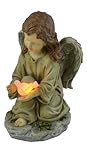 Moonrays 91338 Solar Powered Angel with Glowing Dove Statue LED Light