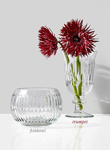 Etched Fishbowl & Trumpet Pedestal Vase