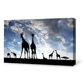 Canvas Wall Art for Living Room,Bedroom Home Artwork Paintings Charming Sunset Ready to Hang - 12x18 inches
