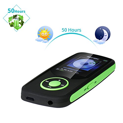 Mp3 Player with Bluetooth,Timmy Built in 16GB Portable Digital Music player (Green)