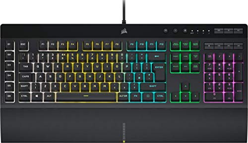 Corsair K55 Rgb Pro Tastiera Gaming Usb Qwerty Inglese Uk Nero (k55 Rgb Pro Membrane Keyboard) - Versione uk