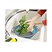 2 Pack Kitchen Food-Grade Silicone kitchen Strainer Space-Saver Folding Strainer Colander-Blue
