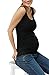 Jinson Mama Womens Basic Layering Maternity Tank Top Pregnancy Tee Scoop Neck Sleeveless Solid Side Ruched Vest