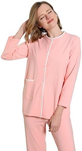 Amazon Co Jp パジャマ レディース 部屋着 長袖 長ズボン 上下セット