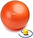 LuxFit Exercise Ball, Premium Extra Thick Yoga Ball '2 Year Warranty' - Swiss Ball Includes Foot Pump. Anti-Burst - Slip Resistant! 45cm, 55cm, 65cm, 75cm, 85cm Size Fitness Balls (Orange, 65cm)
