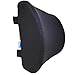 Lumbar Support Pillow - 100% Memory Foam Back with Breathable and Washable 3D Mesh Cover,Ideal Back Pillow for Car Seat, Computer/Office Chair â€¦ (Black)