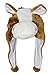 Bioterti Plush Fun Animal Hats –One Size Cap - 100% Polyester with Fleece Lining (Brown Horse)