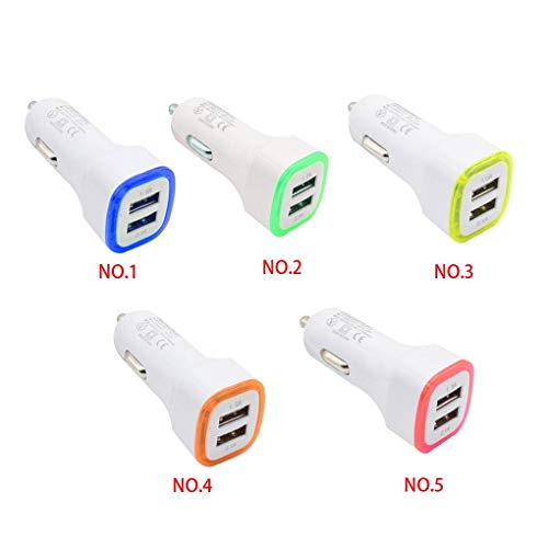 Zerama LED Dual USB Car Charger Cigarette Lighter Car Charger for GPS Mobile Phone MP3 PDA Bluetooth Headset Digital Camera - Thumbnail 2
