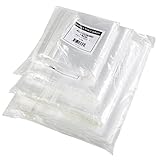 400 Industrial Strong Clear Poly Bag Combo Set - 100 Bags Per Size - 6x9, 8x10, 9x12, 11x14 - Super Strong Seal with Suffocation Warning