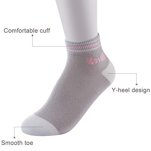 SUNBVE Toddler Little Girls Fun Cotton Ankle Socks 5 Pairs Pack